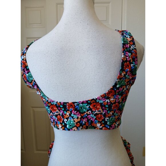 Salty Honey Womens Swimsuit Floral Print 2 Piece Top XXL Bikini Large Beachy - Picture 4 of 16